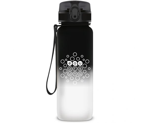 Ars Una: bidon mat cu gradient de culoare, fără BPA - 800 ml - Negru și Alb
