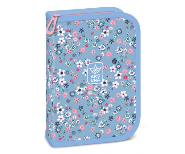 Ars Una: penar pliabil „Pearl Blossom” albastru, umplut, 12,8x19,3x3,6 cm