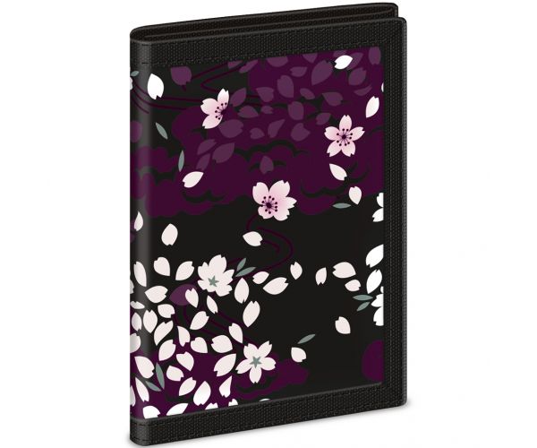 Ars Una: portofel cu flori de sakura 9x12,5x2cm