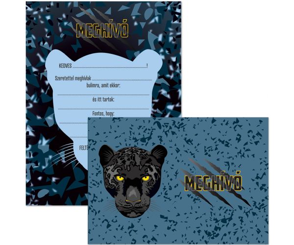 Ars Una: set de 10 invitații Black Panther cu plic
