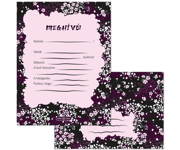 Ars Una: set de 10 invitații Sakura cu plic
