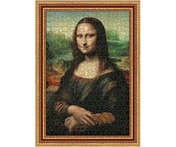 ArtFrame: Leonardo Da Vinci - Mona Lisa puzzle de 500 piese cu ramă - Trefl