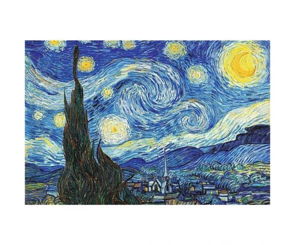 ArtFrame: Van Gogh - Noapte înstelată puzzle de 500 de piese cu ramă - Trefl