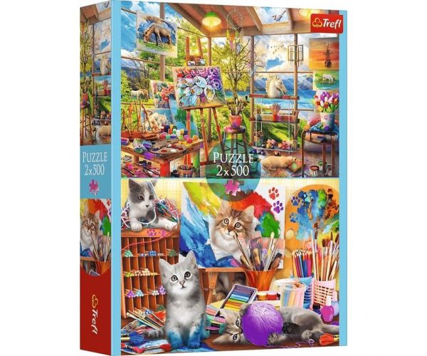 Arta picturii puzzle 2x500 de piese - Trefl