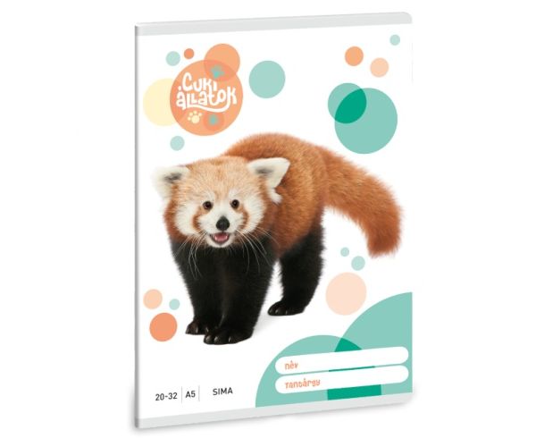 Ars Una: Animale Simpatice - Panda roșu caiet simplu A5 20-32