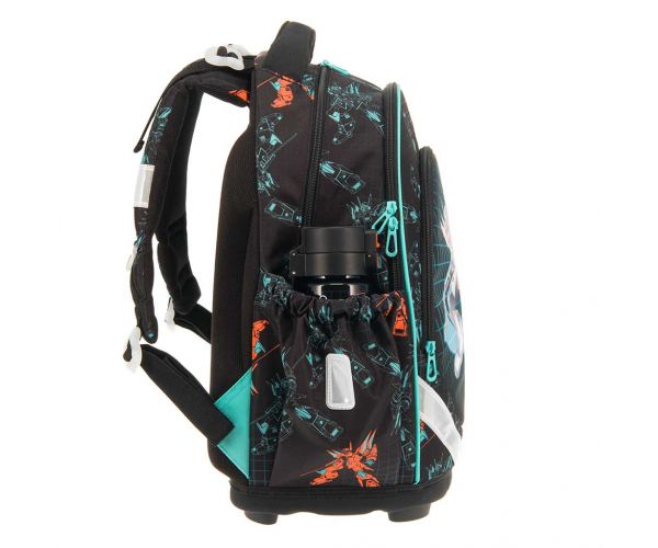 Ars Una: A.R.M.S. ghiozdan școlar anatomic, rucsac cu imprimeu cu roboți 33×43×22 cm