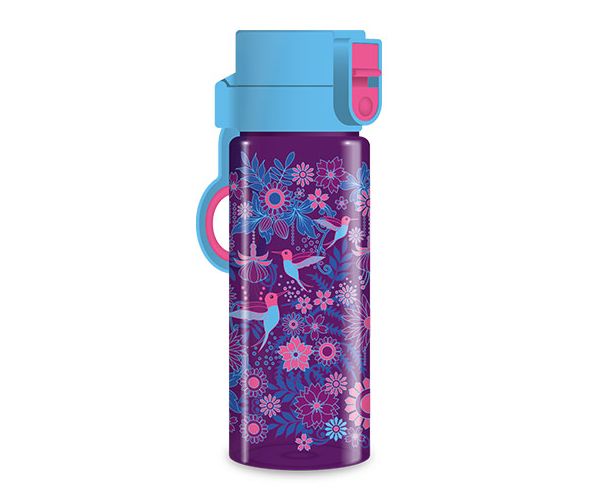 Ars Una: Catalina Estrada mov, flori sticlă pentru apă fără BPA 475ml