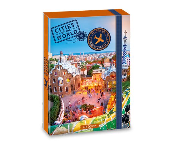 Ars Una: Cities of the World Barcelona peisaj urban mapă pentru caiete A5