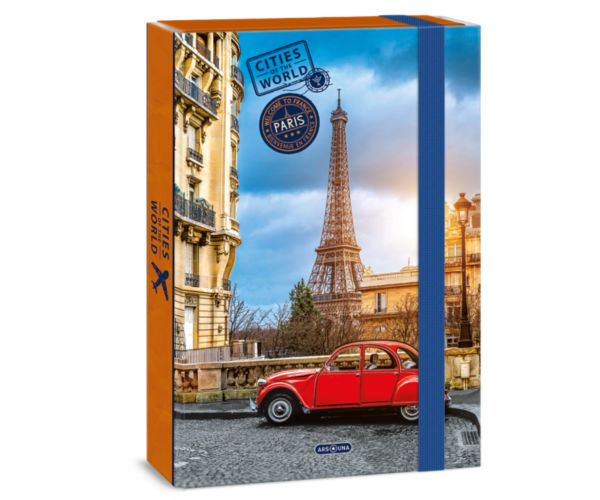 Ars Una: Cities - Paris A4 mapă pentru caiete cu grosimea coloanei de 4cm