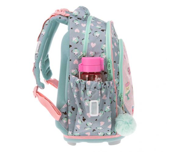 Ars Una: Cute Animals Tea Party, ghiozdan anatomic cu pisici, rucsac 33×43×22 cm