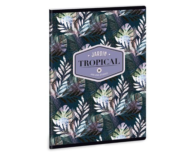 Ars Una: Floral Palm Leaf négyzethálós füzet A/5 40lapos