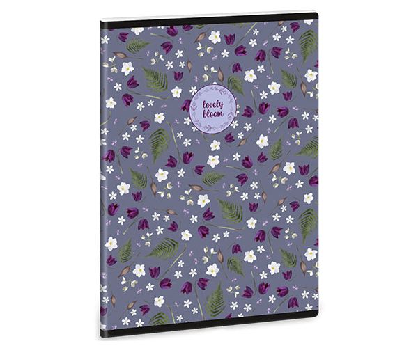 Ars Una: Lovely Bloom Bluebells extra capse caiet cu pătrățele A5