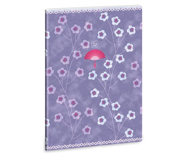 Ars Una: Model floral Fan A4 extra capse caiet cu puncte