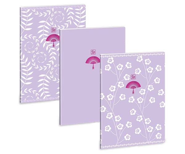 Ars Una: Soft Touch Purple Spring extra capse caiet cu pătrățele A4