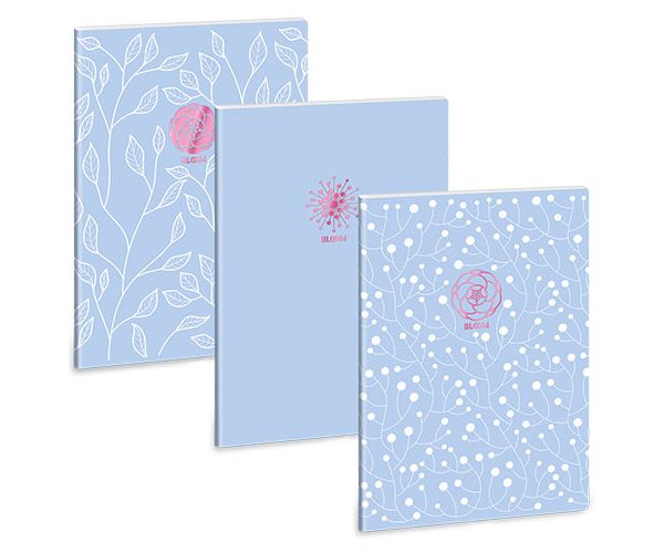 Ars Una: Soft Touch Skyblue Spring extra kapcsos négyzethálós füzet A/4