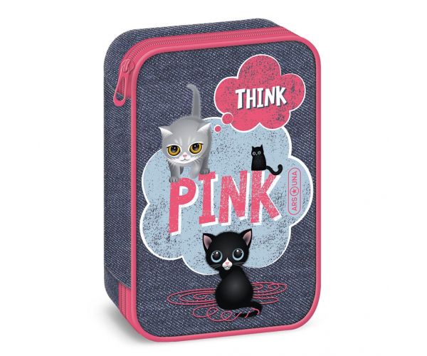 Ars Una: Think Pink mai multe nivele penar pliabil 15,5x22,5x4,5cm