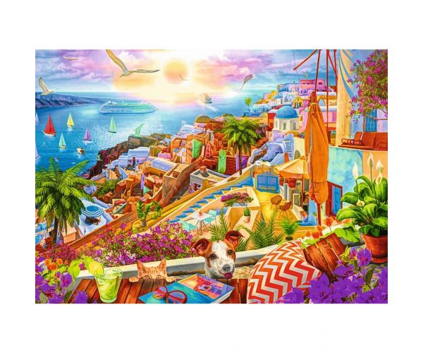 Atmosfera din Santorini puzzle de 1000 de piese Premium plus quality - Trefl