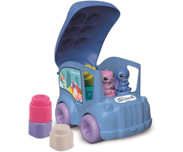 Disney Stitch iskolabusz puha építőkockákkal - Clementoni