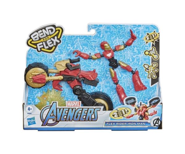 Avengers Bend and Flex Rider Iron Man figurină cu motor - Hasbro