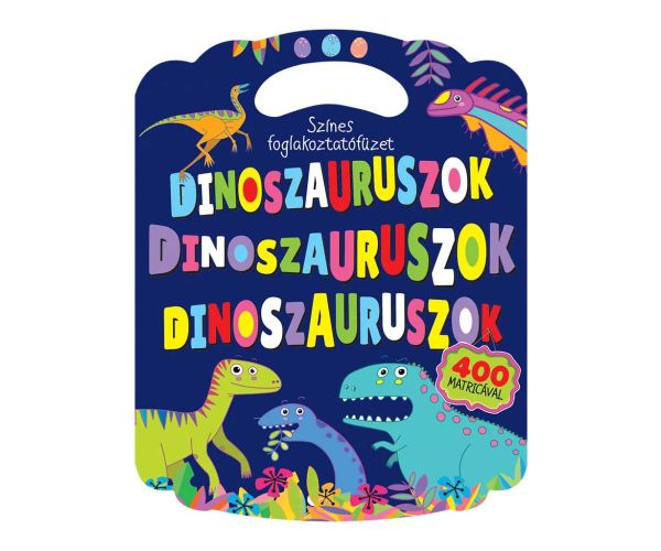 Caiet de activități colorat cu dinozauri