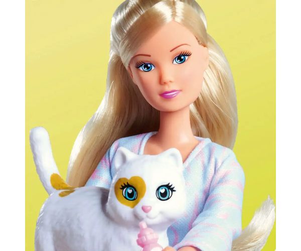 Steffi Love: Păpușa Steffi cu păr blond cu pisoi si accesorii 29cm - Simba Toys