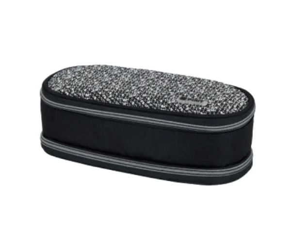 Spirit: My Bag gri și negru penar oval două compartimente