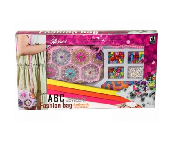 Fashion bag cu mărgele colorate, set special