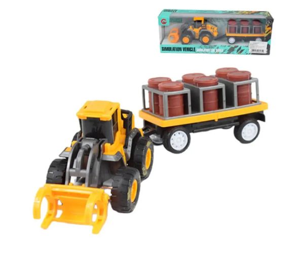 Engineering Truck: Tractor cu butoaie de ulei si remorcă 24cm