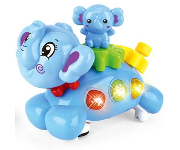 Elefant legănător jucărie de baby cu efecte de sunete și lumini