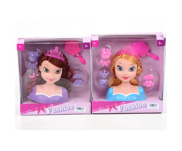 Cap de păpușă prințesă se poate pieptăna cu accesorii 30cm două variante