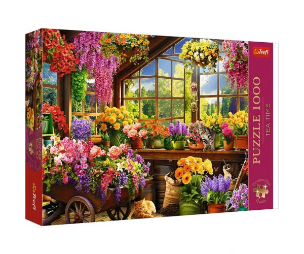 Ceai de Primăvară pregătiri puzzle premium de 1000 de piese - Trefl