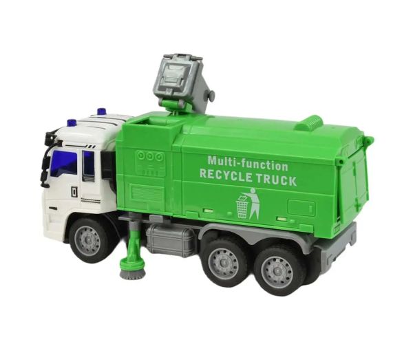 Camion de gunoi ​​cu telecomandă RC cu efecte de lumina 27MHz 20cm in diverse versiuni 1bucată