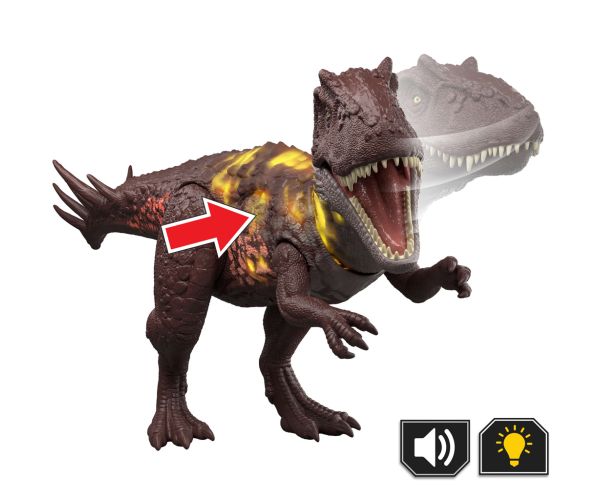 Jurassic World: Metriacanthosaurus dino atacator cu sunet și lumină – Mattel