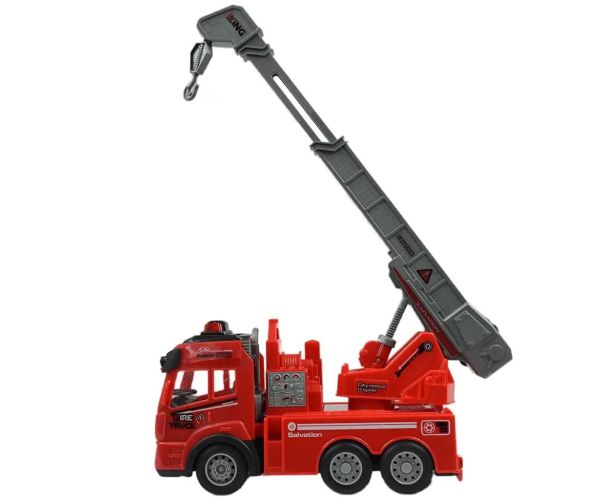 Macara de pompieri cu efecte de lumină și telecomandă RC Scara 1/43 27 MHz 20cm