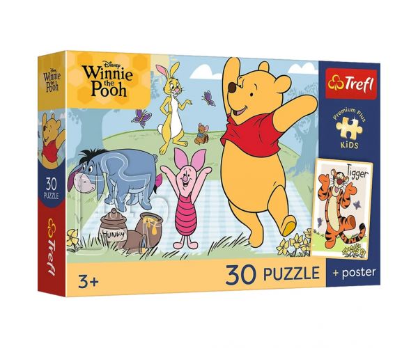 Winnie de Pluș și prietenii săi puzzle premium de 30 de piese - Trefl