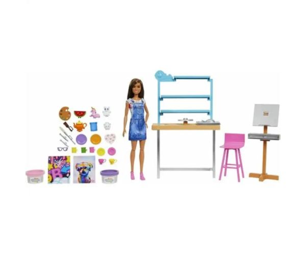 Barbie: Studio de reîncărcare set de joacă cu păpușă - Mattel
