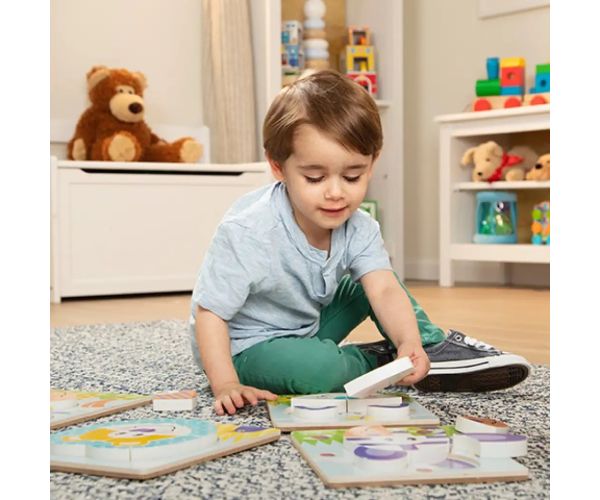 Safari puzzle uriaș din lemn - Melissa & Doug
