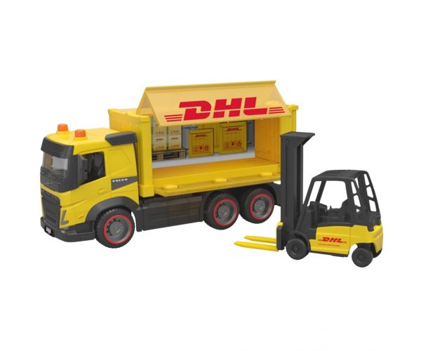 DHL Volvo camion cu stivuitor - Dickie Toys