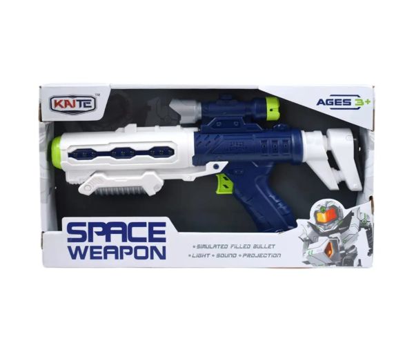 Space Weapon: Pistol spațial proiector cu lumină și sunet 34cm