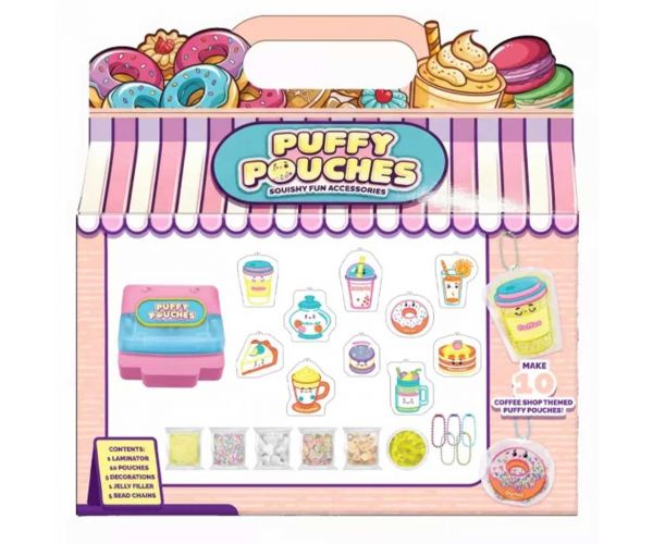 Puffy Pouches: set de design Pufi charm - cafenea