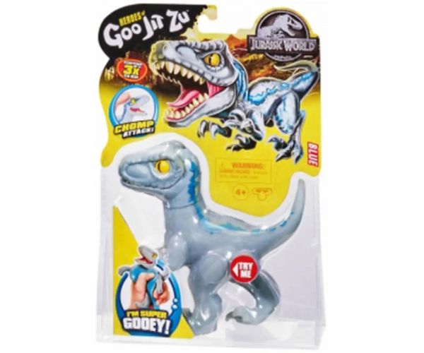Heroes of Goo Jit Zu Jurassic World Velociraptor albastru figurină de joacă