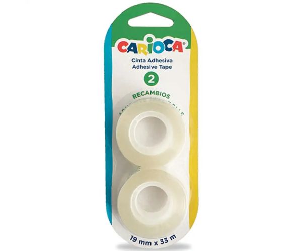 Bandă adezivă transparentă 1,9cmx33cm set 2 bucăți - Carioca