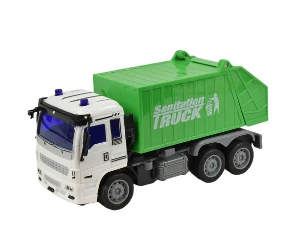Camion de gunoi ​​cu telecomandă RC cu efecte de lumina 27MHz 20cm in diverse versiuni 1bucată