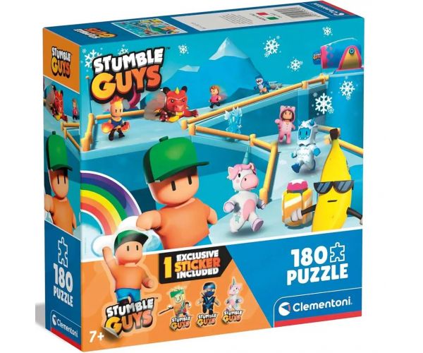 Stumble Guys Drumul spre victorie puzzle super 180 de piese - Clementoni