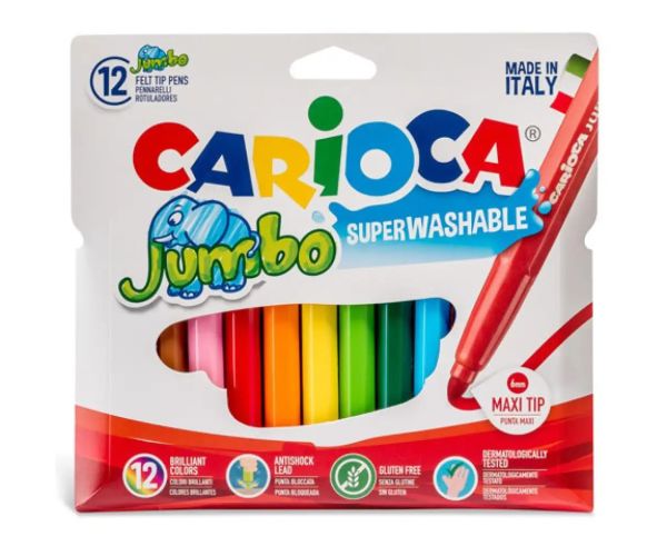Jumbo Marekere în suport plastic 12 bucăţi - Carioca