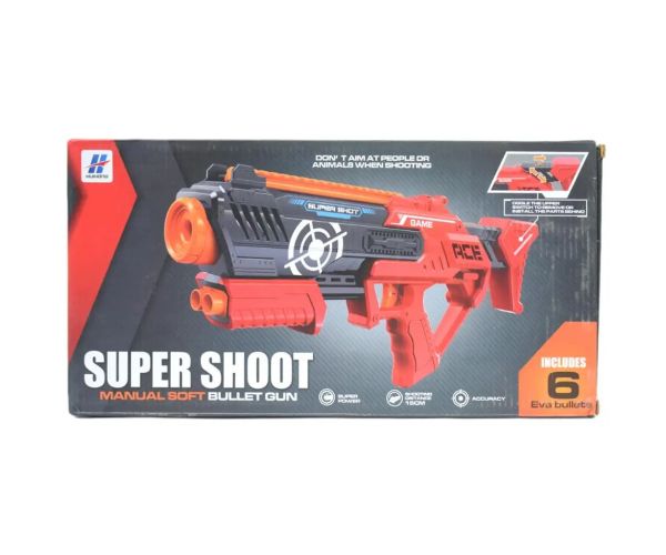 Super Shoot: Pistol manual cu cartușe 47cm
