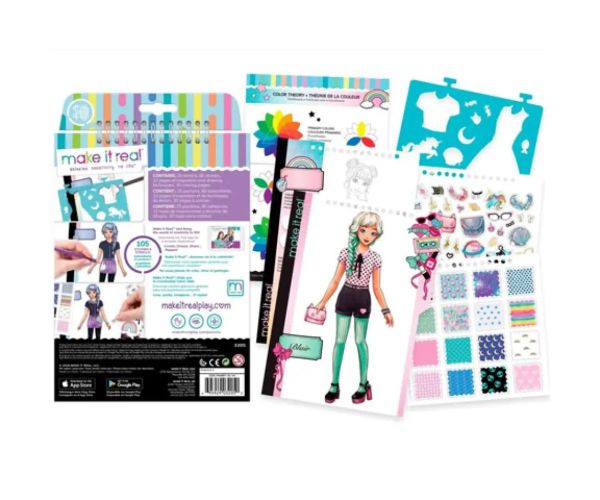 Make it Real: caiet schițe cu accesorii - Pop Pastel