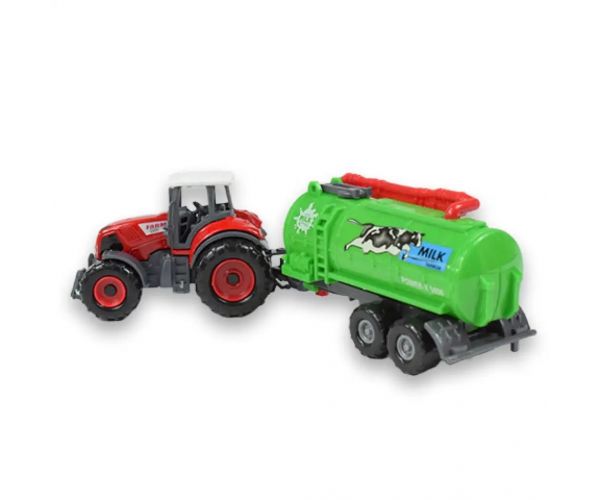 Farm Set: Tractor agricol cu ​​remorcă în patru versiuni 22cm