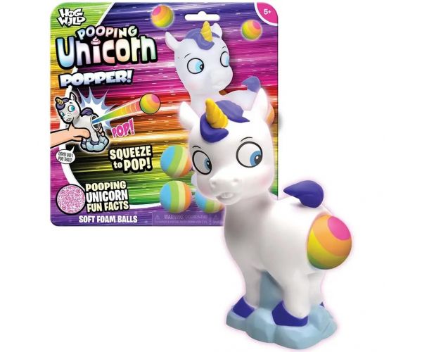 Zing: Popper unicorn alb cu bile de lansare