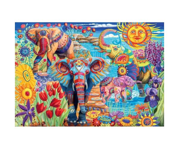 Carnavalul elefanților puzzle compact de 500 de piese - Clementoni